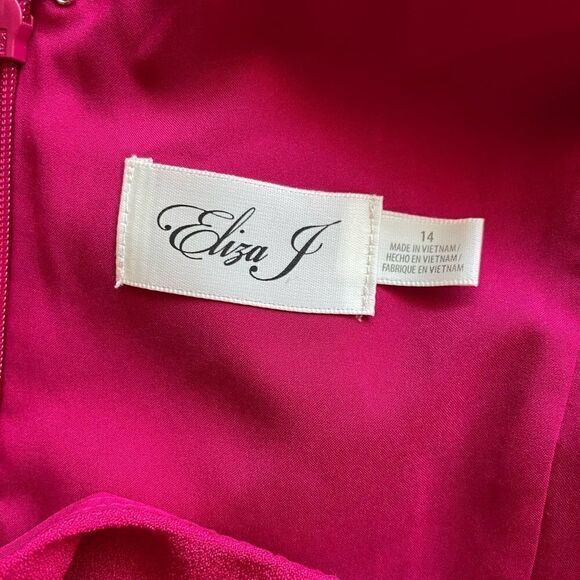 Eliza J Side Ruffle A Line Dress Size 14 - Picture 6 of 12